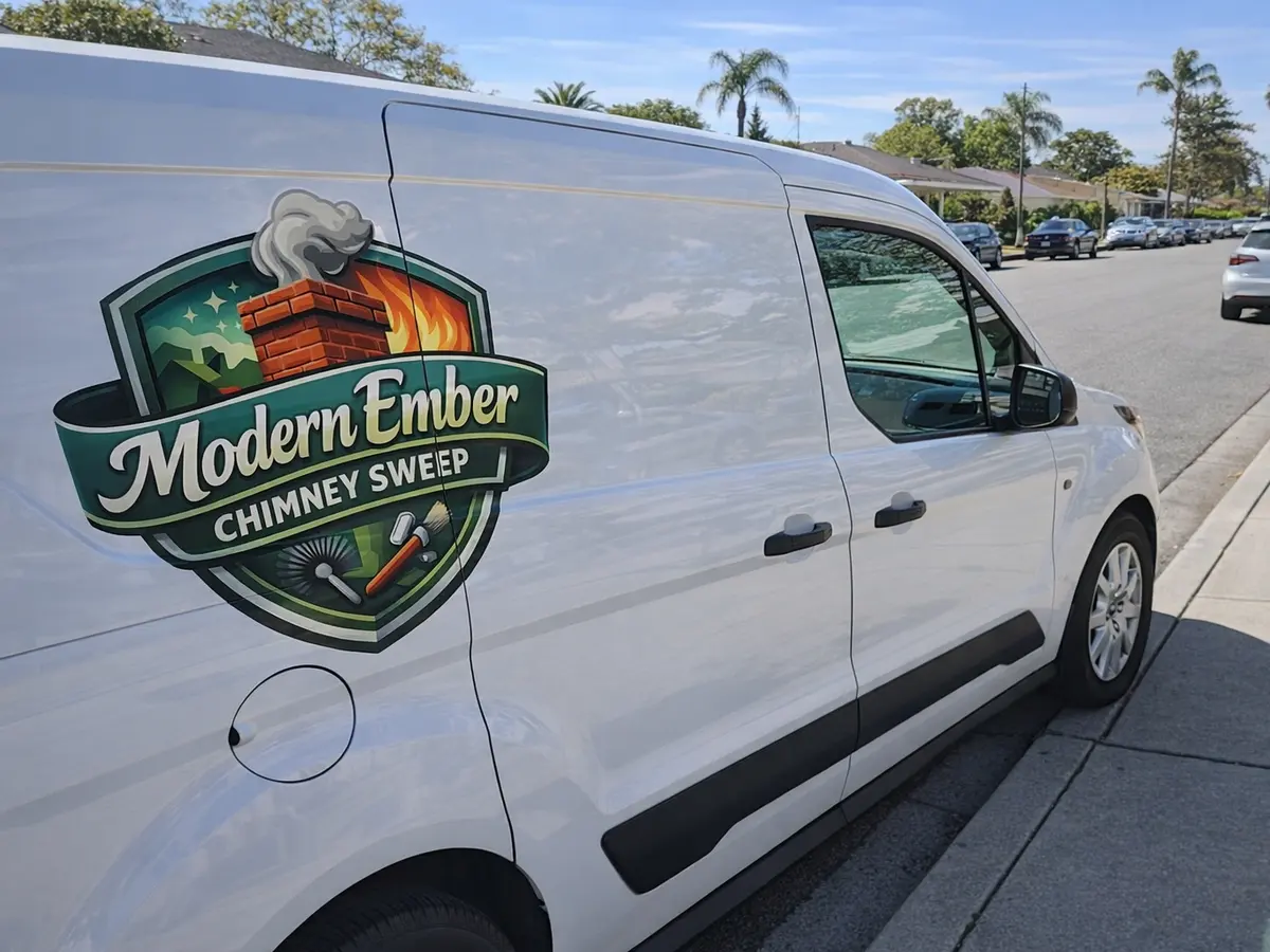 Service van arriving on a San Pedro, CA street — local same-day coverage