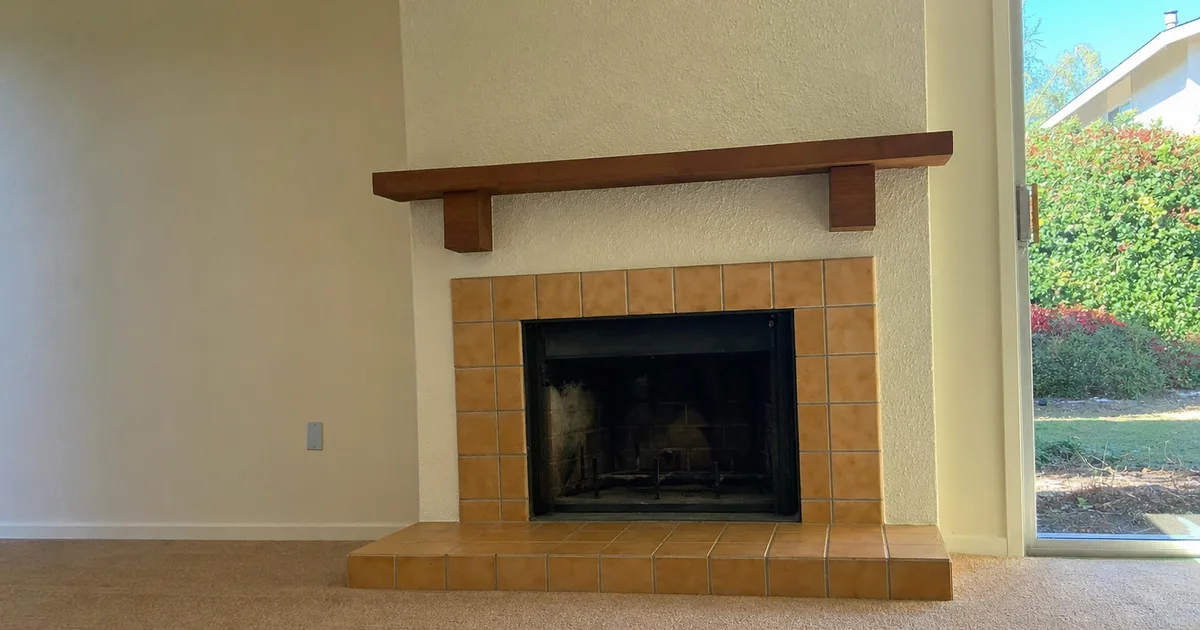 A Living Room Fireplace in San Pedro, CA